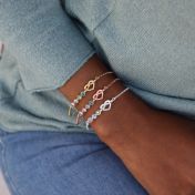 Ties of the Heart Birthstone Bracelets -  Set with adjustable clasp