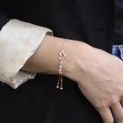 Ties of the Heart Birthstone Bracelet [Rose Gold Plated]