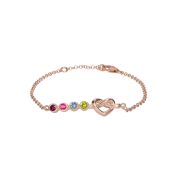 Banden van het Hart Geboortesteen Armband [18K Rose Goud Verguld]