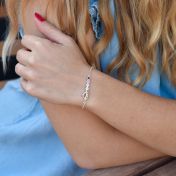 Bracelet Liens du Сœur avec Pierres de Naissance - Argent