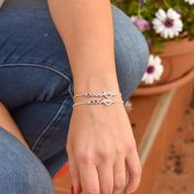 Banden van het Hart Geboortesteen Armband [Sterling Zilver]