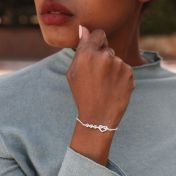 Banden van het Hart Geboortesteen Armband [Sterling Zilver]