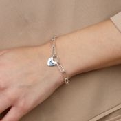 Ties of the Heart Initials Paperclip Bracelet [Sterling Silver]