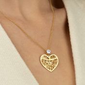 Ties of Heart Map Necklace With 1 Ct Diamond [18K Gold Vermeil]