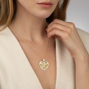 Ties of Heart Map Necklace With 1 Ct Diamond [18K Gold Vermeil]