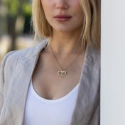 Collier Liens du Cœur Carte Délicate - Vermeil 18ct
