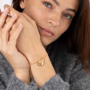 Bracelet Personnalisé Prénom Liens du Cœur – Plaqué Or 18ct
