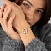 Bracelet Personnalisé Prénom Liens du Cœur – Argent 925