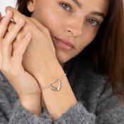 Bracelet Personnalisé Prénom Liens du Cœur – Argent 925