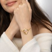 Ties of the Heart Name Bracelet with Diamonds [18K Gold Plated]