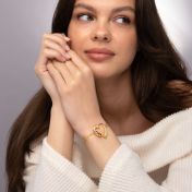 Herzensbindungen Armband mit Gravur [750er Gold Vermeil]