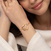 Herzensbindungen Armband mit Gravur [750er Gold Vermeil]