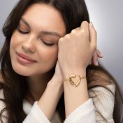 Herzensbindungen Armband mit Gravur [750er Gold Vermeil]