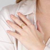 Bague Prénom Liens du Сœur - 3 Prénoms [Plaqué Or 18ct]