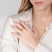 Bague Prénom Liens du Сœur - 3 Prénoms [Plaqué Or 18ct]