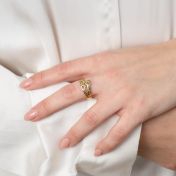 Bague Prénom Liens du Сœur - 3 Prénoms [Plaqué Or 18ct]