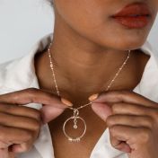 Collana Nodi Speciali con Diamante [Placcata Oro Rosa 18kt]