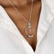 Besondere Bindungen Diamant-Namenskette [Sterlingsilber]