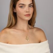 Ties of the Heart Name Necklace with 1ct Diamond Charm [18K Gold Vermeil]