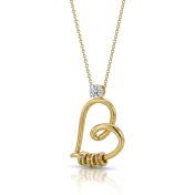 Ties of the Heart Name Necklace with 1ct Diamond [18K Gold Plated]