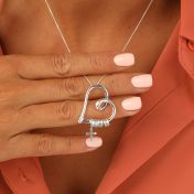 Herzensbindungen Namenskette mit Kreuzhänger [Sterlingsilber]