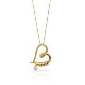 Collier Prénoms Liens du Cœur avec Diamant de 0,3 ct [Vermeil 18ct]