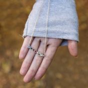 Collana Nodi del Cuore con Pietra di Nascita [Argento 925]