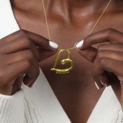 Banden van het Hart Naam Ketting [18K Goud Vermeil]