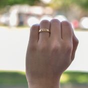 Anillo Talisa de Piedras de Nacimiento con Nombre [Bañado en Oro de 18K] 