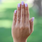 Talisa Name and Birthstone Ring [Rose Gold Plated]