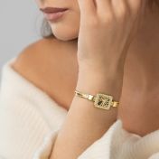 Treasured Spot Map Bracelet with Diamonds [18K Gold Plated]