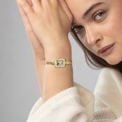 Treasured Spot Map Bracelet with Diamonds [18K Gold Plated]