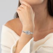 Treasured Spot Map Bracelet with Diamonds [Sterling Silver]