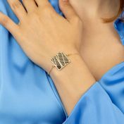 Geliebter Ort Armband mit Kartenanhänger [750er vergoldet]