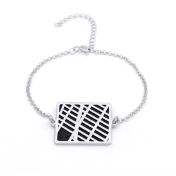 Bracelet Silhouette Carte des Lieux Précieux [Argent 925]