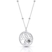 Baum des Lebens Halskette mit Nano Bibel [Sterlingsilber]