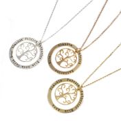 Collier l'Arbre de la Sagesse avec Prénoms [Plaqué Or 18ct]