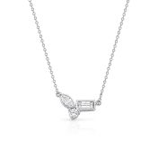 Trio Cut Cluster Necklace