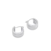 Triple Swirl Hoop Earrings [Sterling Silver]