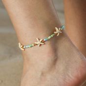 Tropical Howlite Star Anklet