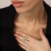 Treues Herz Namenskette [750er Gold Vermeil]