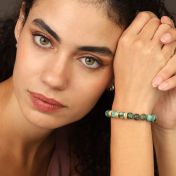 Damenarmband aus Türkis mit Gravur [vergoldet]