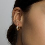 Twinkling Hoop Earrings [18K Gold Vermeil]