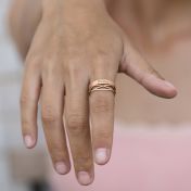 Unbreakable Bond Name Ring [18K Rose Gold Plated]