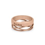 Unbreakable Bond Name Ring [18K Rose Gold Plated]