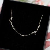 Talisa Italic Multi-Name Diamond Necklace [18K Gold Plated]