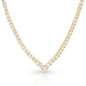 V Tennis Necklace [18K Gold Plated]