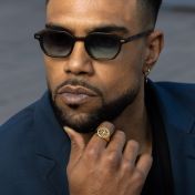 Karte Siegel Ring für Männer [750er Gold Vermeil]