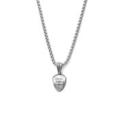 Kriegers Schild Herrenkette mit Gravur - Sterlingsilber