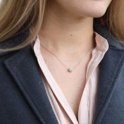 Collier Boule Blanche Éclatante [Argent 925]